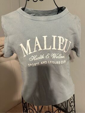 Malibu Light Blue Short Sleeve Graphic Tee